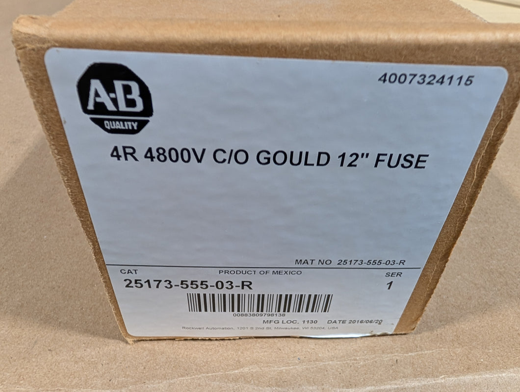 ALLEN BRADLEY 25173-555-03-R GOULD 12 FUSE 4R 4800V Factory Sealed NEW