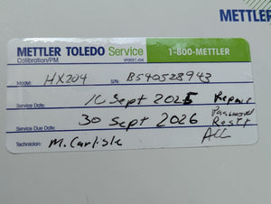 Mettler Toledo HX204 Moisture Analyzer BRAND NEW